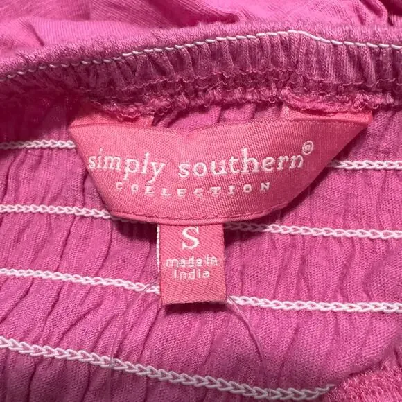 71. NWT Simply Southern Hi-Waisted Smocked Layered Ruffle Skirt Size Small - Picture 4 of 4